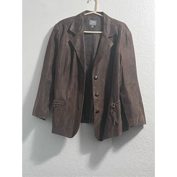 J. Jill Jackets & Blazers - J Jill jjill soft suede leather boho long jacket coat 2x